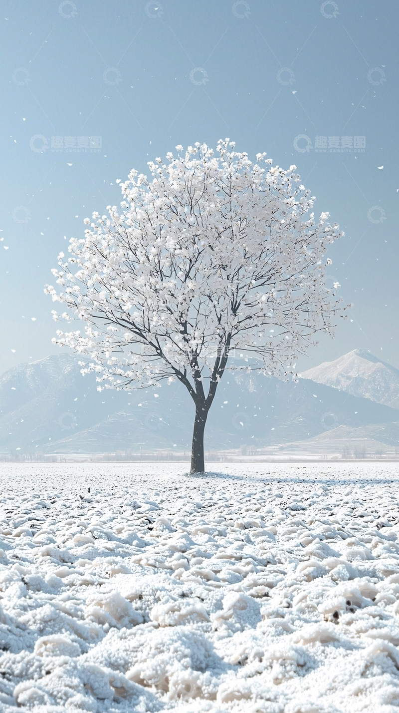 高清大图下载【趣麦麦图】雪景树