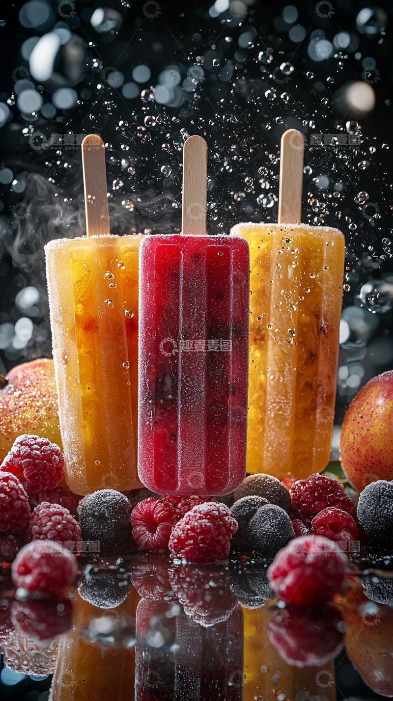 高清大图下载【趣麦麦图】冰棍特写