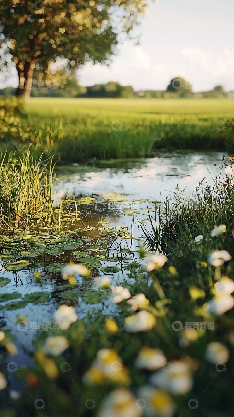 高清大图下载【趣麦麦图】田园小溪