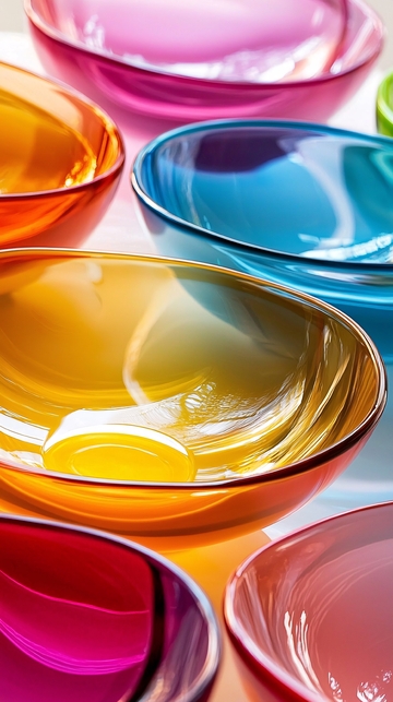 彩色透明玻璃碗