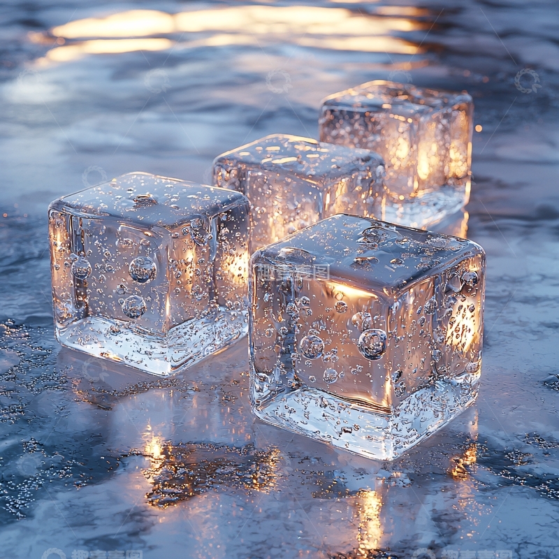高清大图下载【趣麦麦图】晶莹剔透的冰块特写