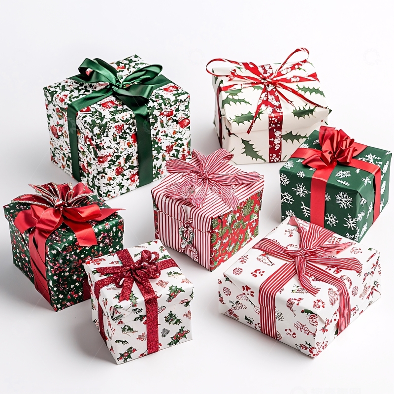 高清大图下载【趣麦麦图】圣诞礼品包装盒