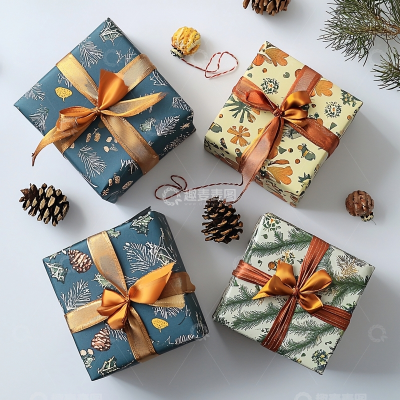 高清大图下载【趣麦麦图】精美礼品包装纸