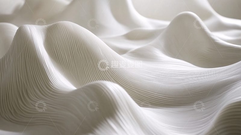 高清大图下载【趣麦麦图】抽象白色波浪纹理
