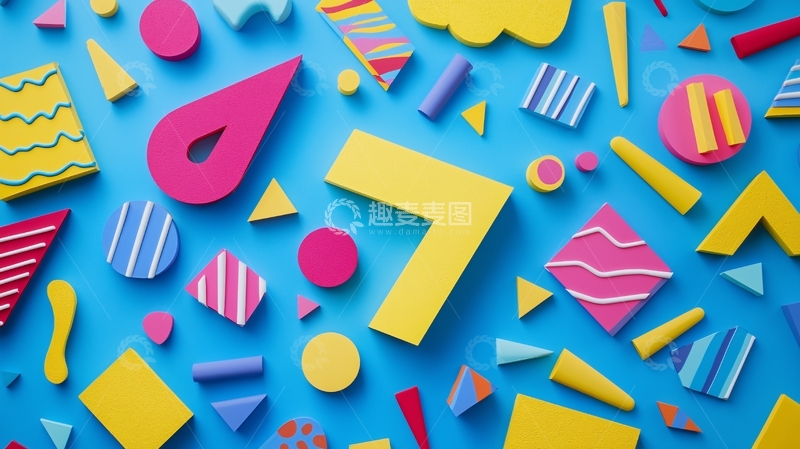 高清大图下载【趣麦麦图】彩色几何图形背景