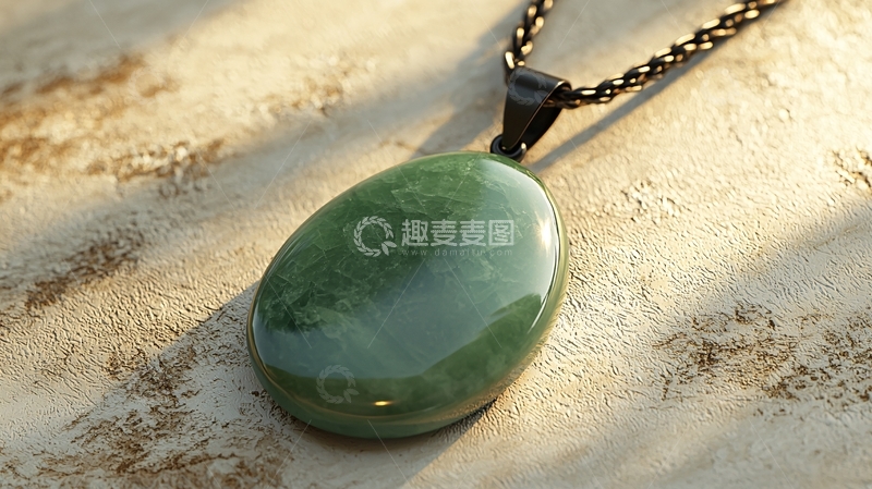 高清大图下载【趣麦麦图】-绿玉髓吊坠