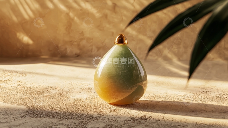 高清大图下载【趣麦麦图】沙漠背景下的玉石吊坠