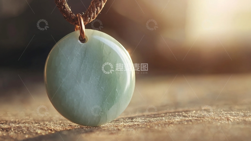 高清大图下载【趣麦麦图】光滑圆形玉石吊坠