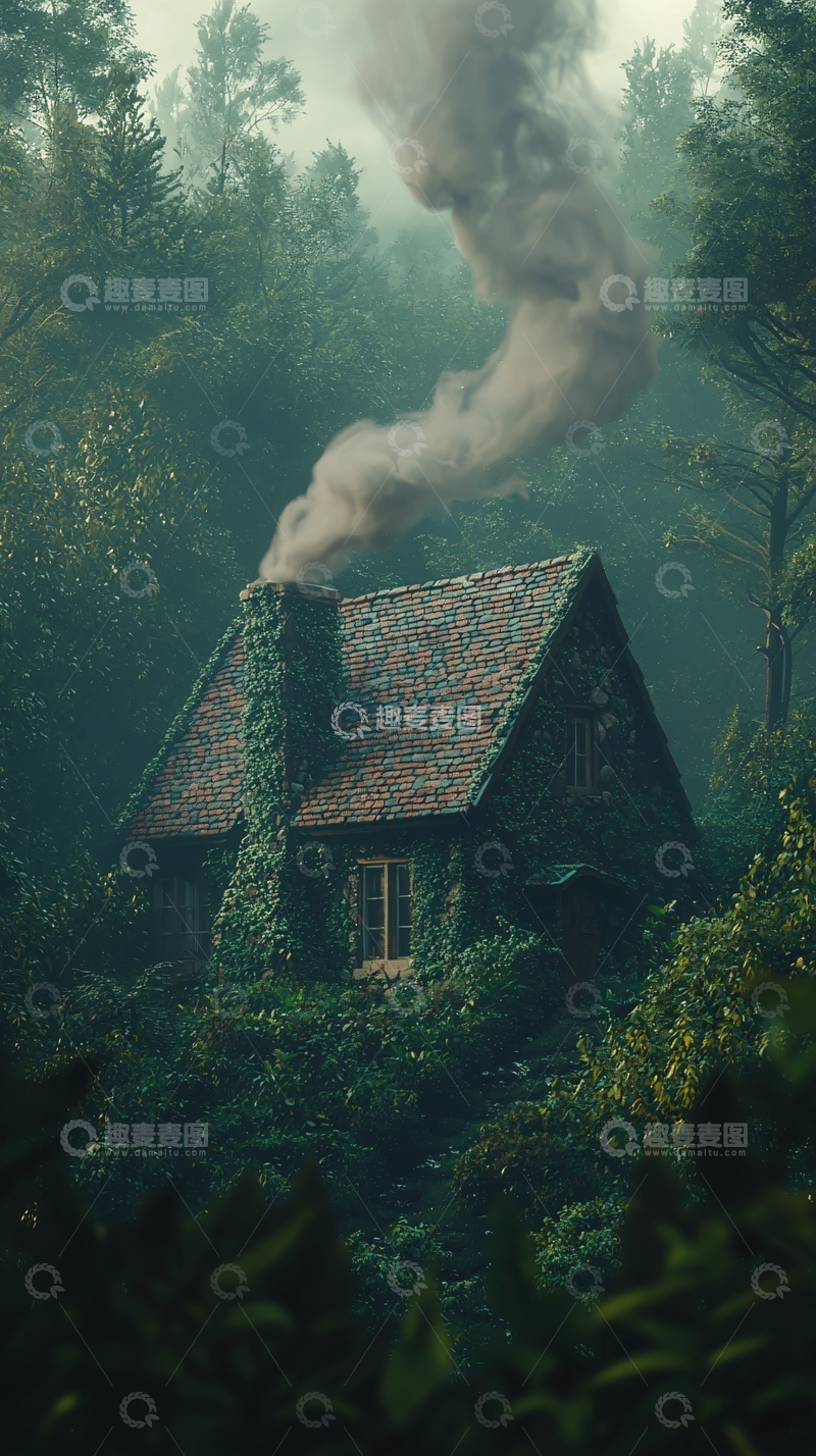 高清大图下载【趣麦麦图】森林小屋