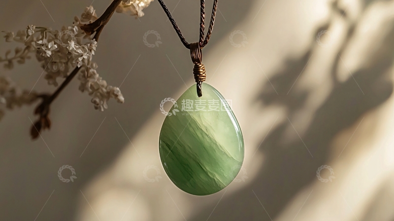 高清大图下载【趣麦麦图】绿玉髓吊坠