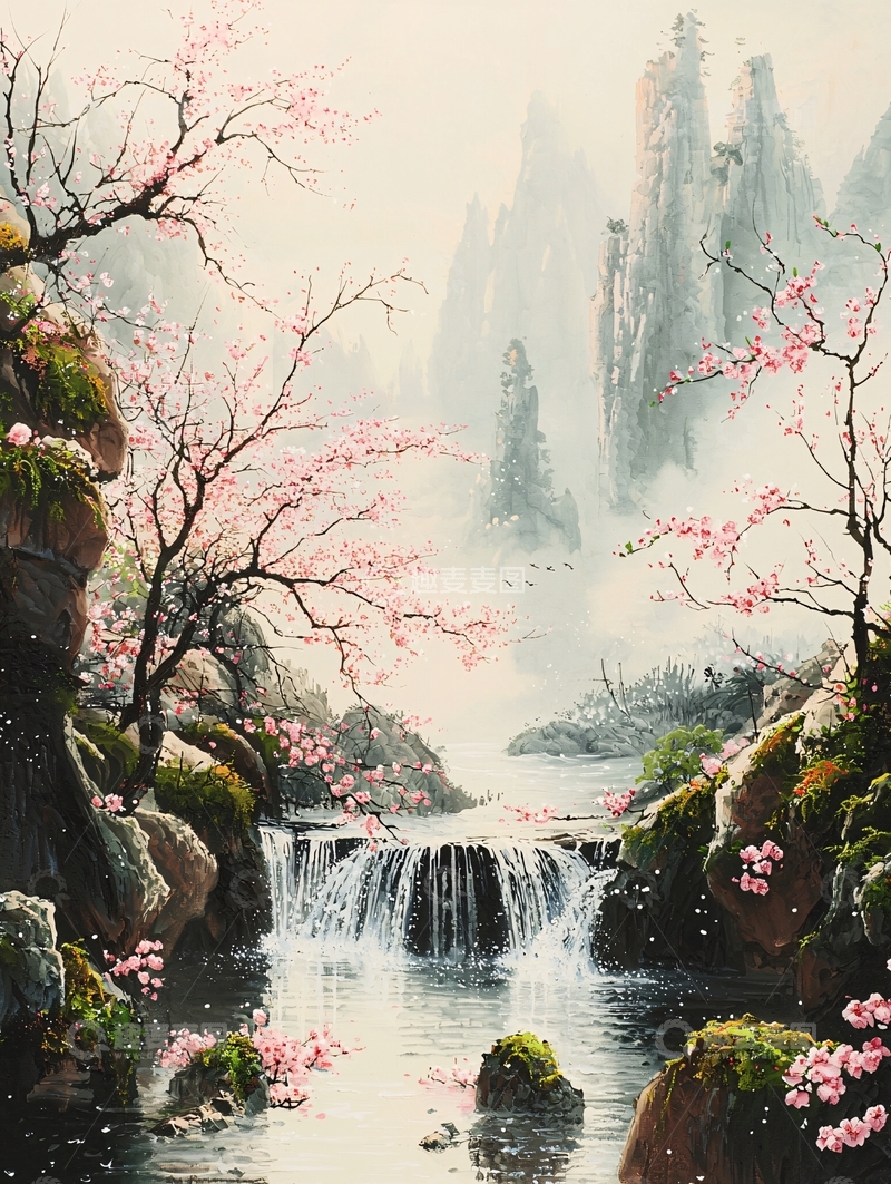 高清大图下载【趣麦麦图】水墨山水画484