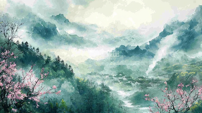 高清大图下载【趣麦麦图】山水水墨