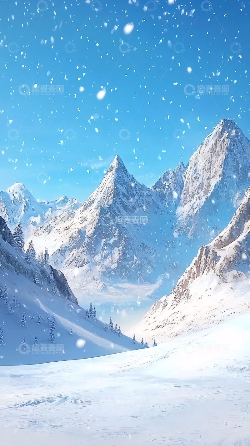 高清大图下载【趣麦麦图】雪山风景