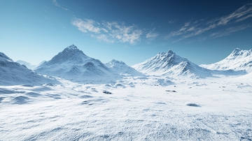 冰雪覆盖的山脉