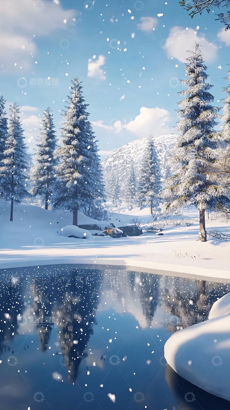 高清大图下载【趣麦麦图】冬季雪景