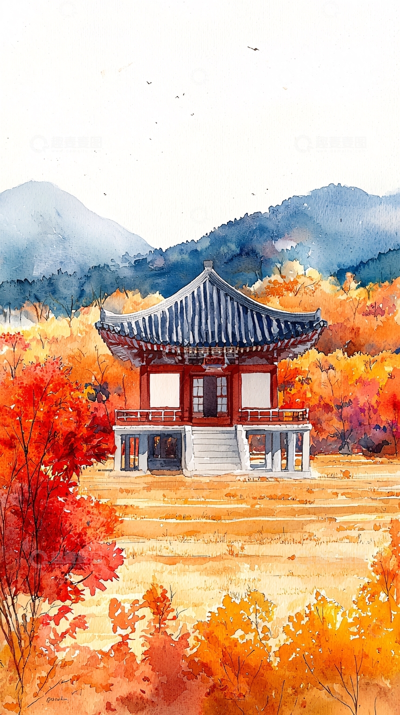 高清大图下载【趣麦麦图】秋日山间