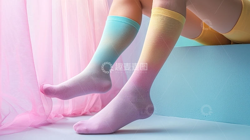 高清大图下载【趣麦麦图】彩色长袜