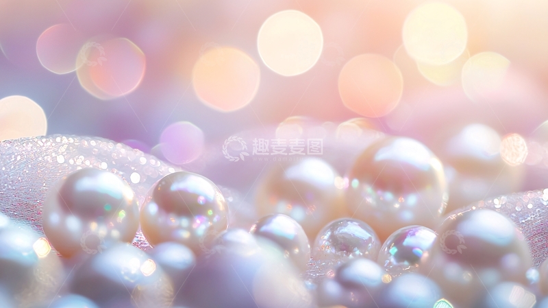 高清大图下载【趣麦麦图】光洁圆润珍珠特写