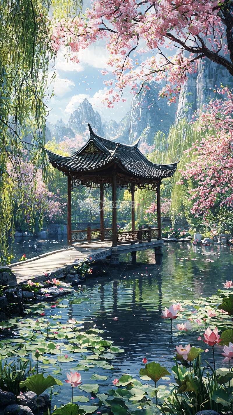 高清大图下载【趣麦麦图】中国风亭台楼阁