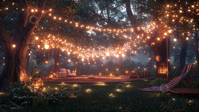 高清大图下载【趣麦麦图】梦幻森林夜灯