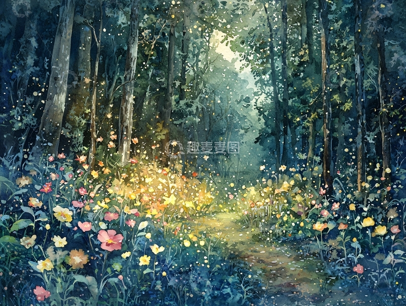 高清大图下载【趣麦麦图】梦幻森林小路41