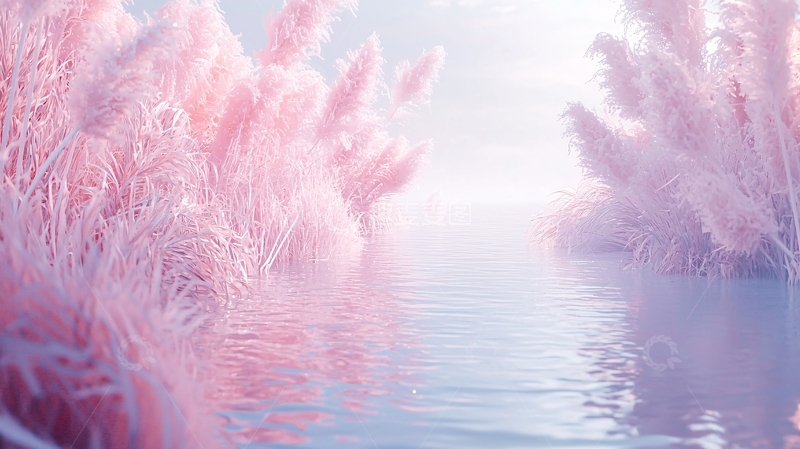 高清大图下载【趣麦麦图】粉色蒲苇