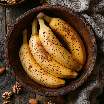 木碗里几根熟透香蕉