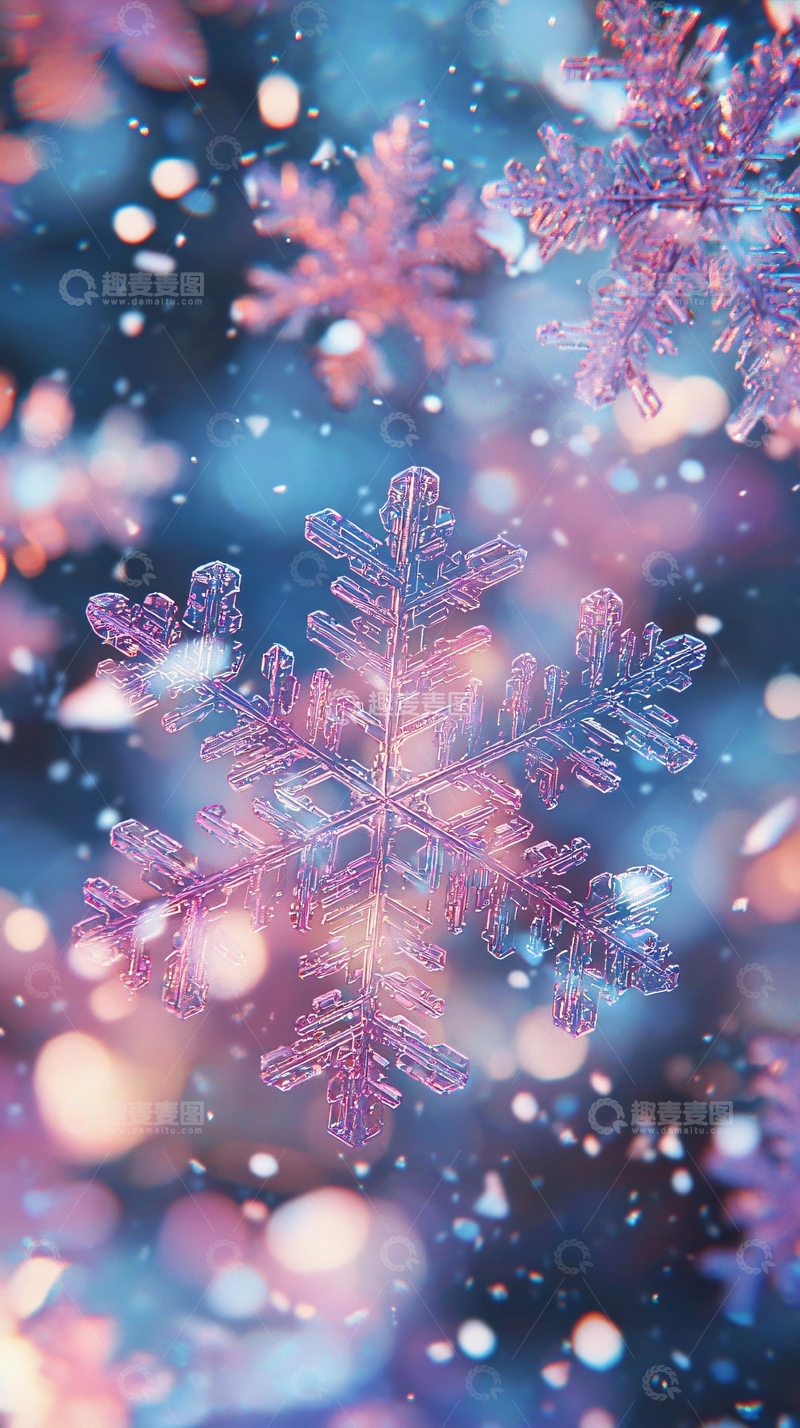 高清大图下载【趣麦麦图】紫色雪花