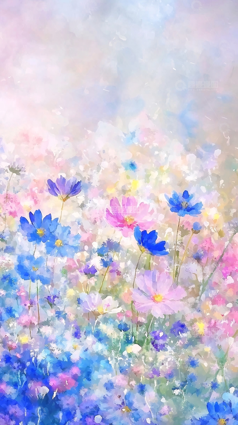 高清大图下载【趣麦麦图】水彩花田