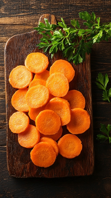橙色胡萝卜片