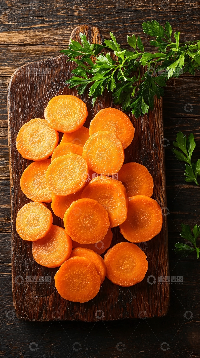 高清大图下载【趣麦麦图】橙色胡萝卜片