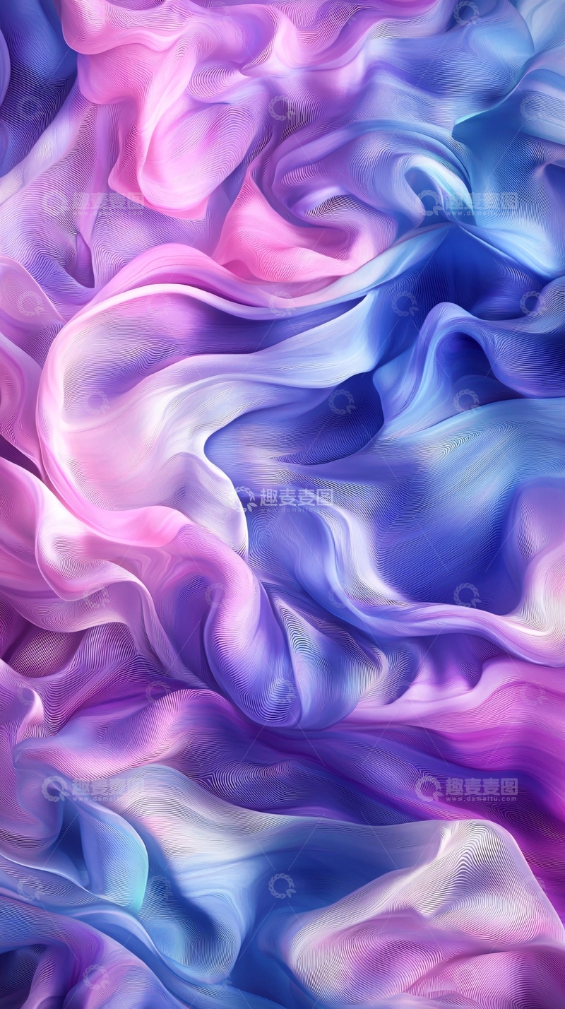 高清大图下载【趣麦麦图】梦幻紫色丝绸质感