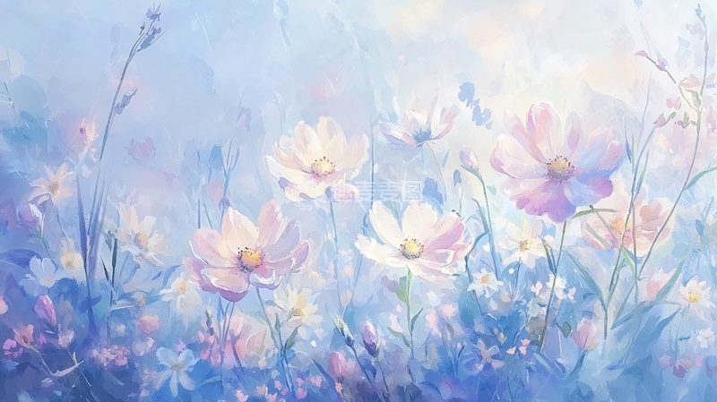 高清大图下载【趣麦麦图】水彩花田