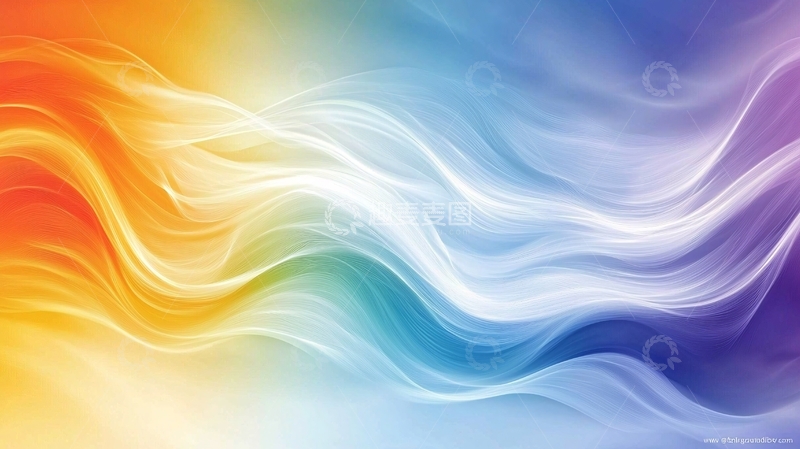 高清大图下载【趣麦麦图】彩色波浪抽象背景