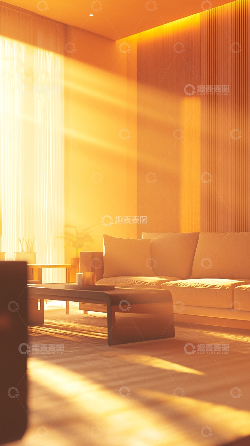 高清大图下载【趣麦麦图】阳光洒进客厅