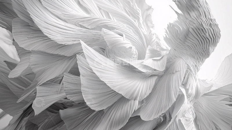 高清大图下载【趣麦麦图】抽象白色褶皱