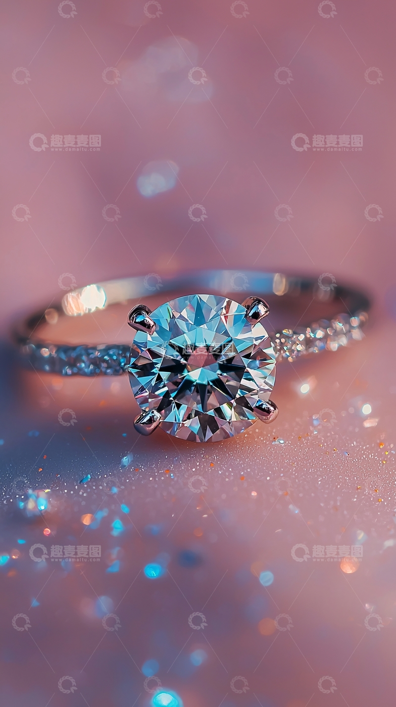 高清大图下载【趣麦麦图】闪耀钻戒特写