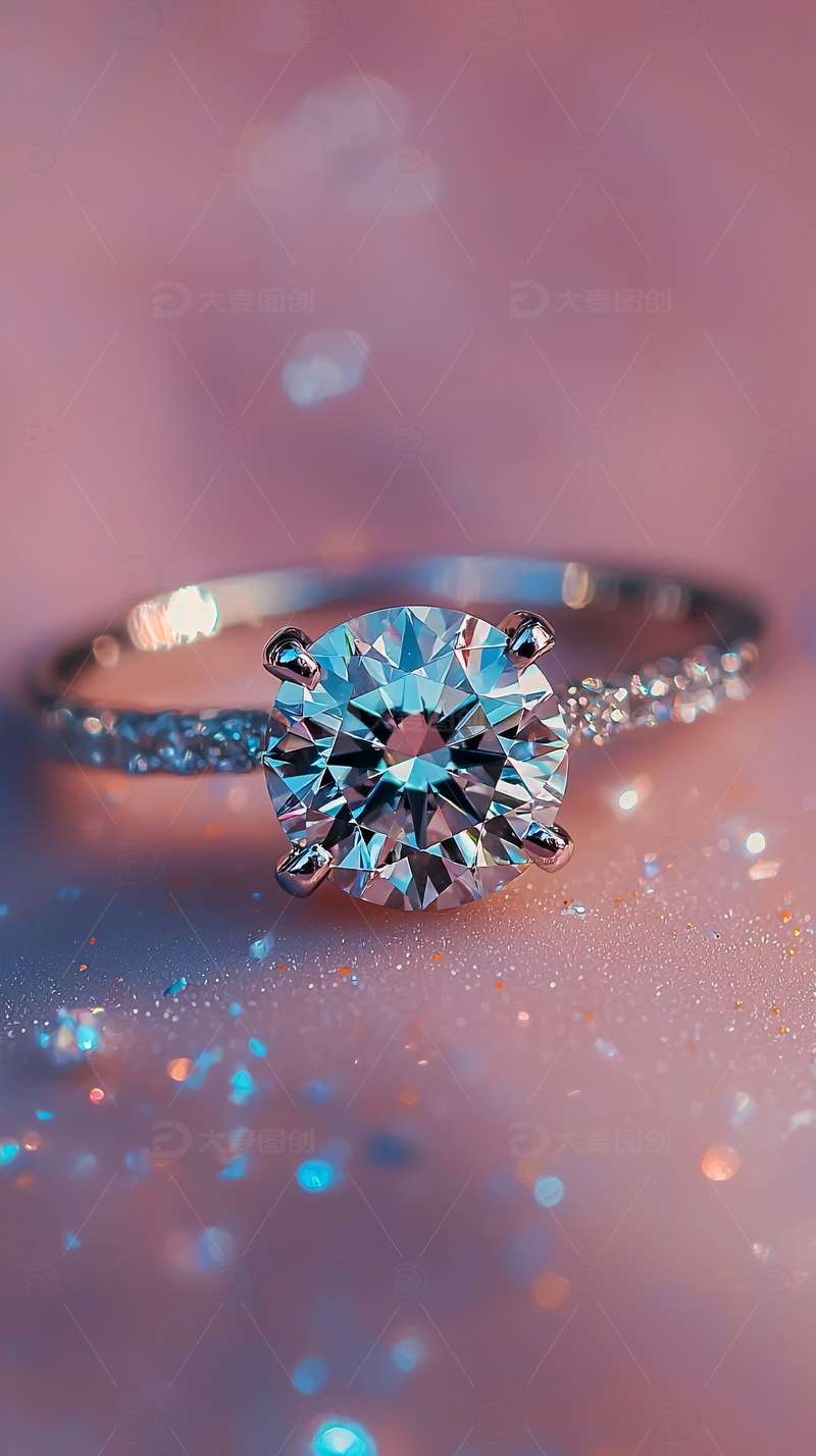 闪耀钻戒特写