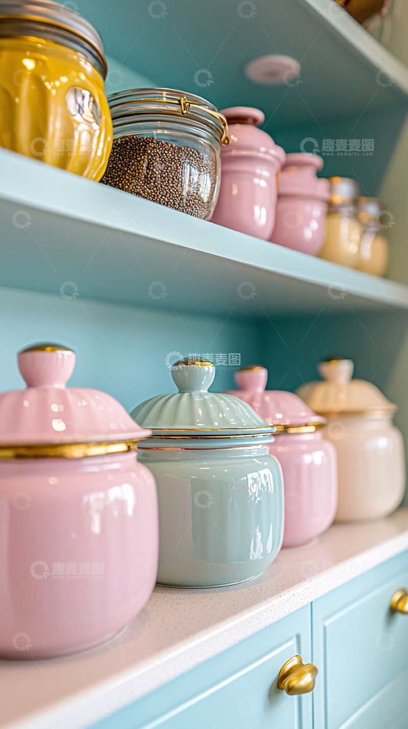 高清大图下载【趣麦麦图】北欧橱柜收纳