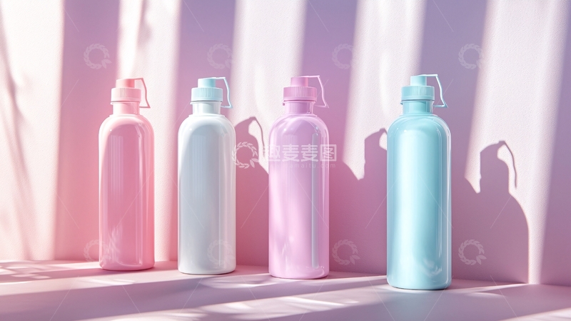 高清大图下载【趣麦麦图】粉色系护肤品瓶子