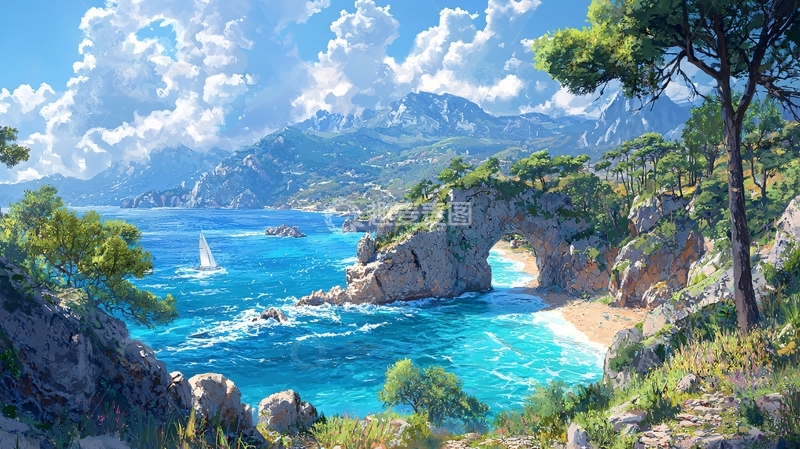 高清大图下载【趣麦麦图】阳光沙滩海景15