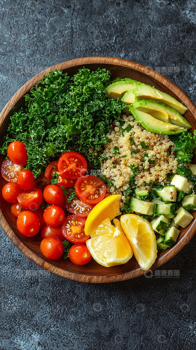 高清大图下载【趣麦麦图】健康清爽的蔬菜沙拉