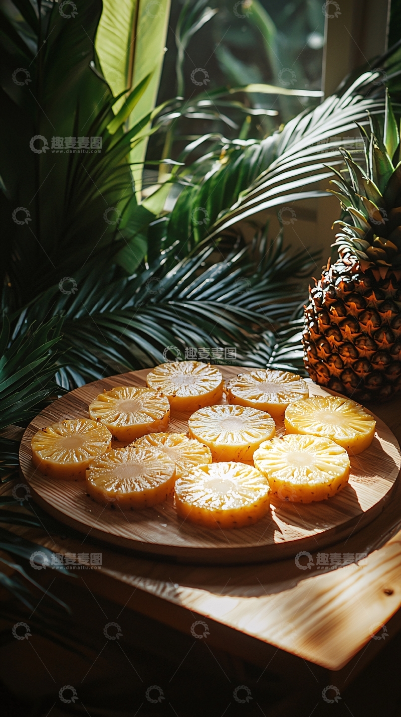 高清大图下载【趣麦麦图】菠萝切片