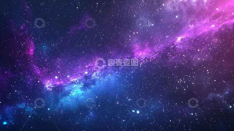 高清大图下载【趣麦麦图】紫色粉色蓝色星云