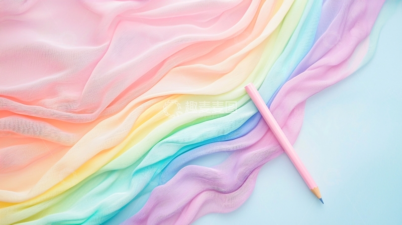 高清大图下载【趣麦麦图】彩虹纱巾