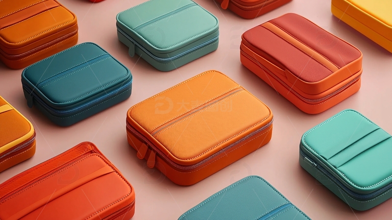 高清大图下载【趣麦麦图】彩色皮革首饰盒