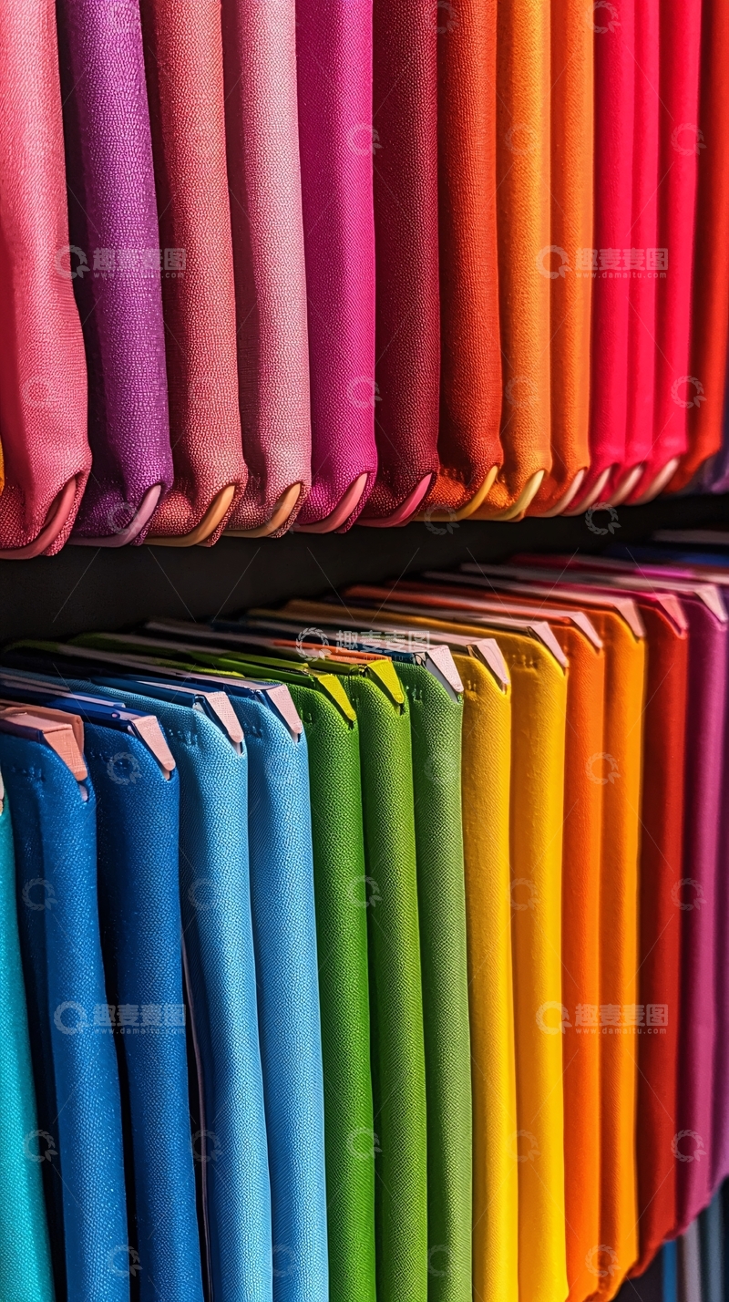 高清大图下载【趣麦麦图】色彩丰富的布料样品