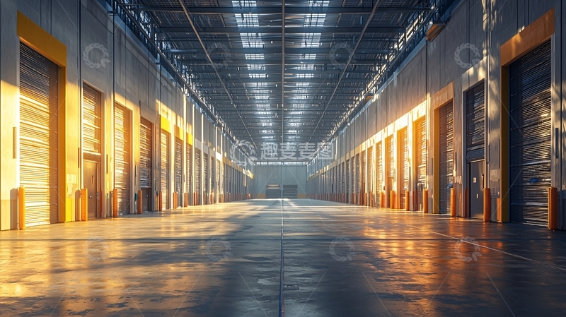 高清大图下载【趣麦麦图】宽敞明亮的仓库内部