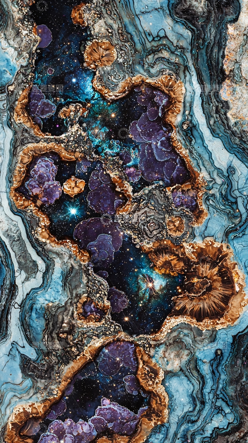 高清大图下载【趣麦麦图】宇宙星河纹理大理石