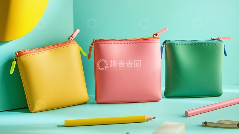 高清大图下载【趣麦麦图】彩色硅胶收纳包